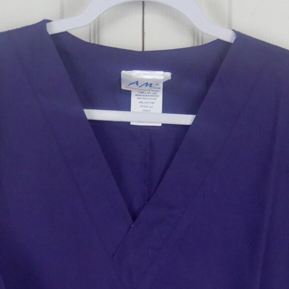 AMS Medical Uniform Scrubs Style 100 Grape Sze 4XL Left Side Chest Pocket (U021) - Picture 6 of 9